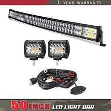 50inch Curved Led Light Bar Spot Flood 288w 4 60w Led Fog Lights