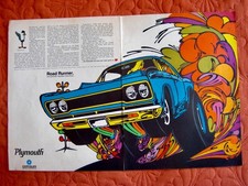 1968 Plymouth Road Runner - Original Print Car Ad - Very Good Condition