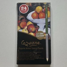 24 Cezanne Premium Soft Core Wax Colored Pencil Set Quality Hardwood 3.3mm Lead