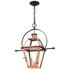 Rue De Royal - 2 Light Outdoor Hanging Lantern-Industrial Bronze Finish Outdoor