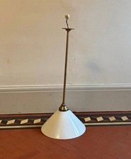 Vintage Christopher Wray Brass and Glass Pendant Light Fitting