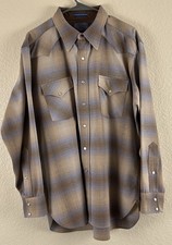 Pendleton Shirt Men XL Wool High Grade Western Wear Vintage Pearl Snap Rodeo USA