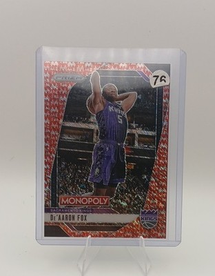 2024-25 Panini Prizm Monopoly - De'Aaron Fox #37 Millionaire Red Shimmer...