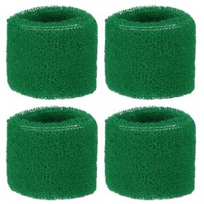 4 Pack 8x5cm Sport Wristbands Terry Absorbent Tennis Sweatband, Green