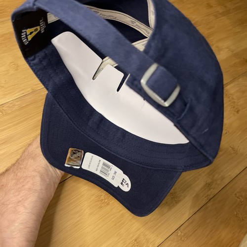 Fanatics New York Islanders Heritage Navy Retro Spell Dad Cap Strapback Hat NHL - Picture 9 of 14
