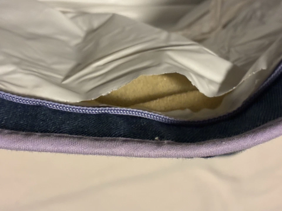 Fralda jeans vintage Winnie The Pooh fralda jeans e bolsa garrafa verifique fotos - Imagem 4 de 4