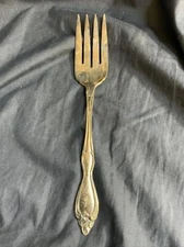 Vintage Wm Rogers Oneida Ltd Silverplate Serving Fork 8.5”