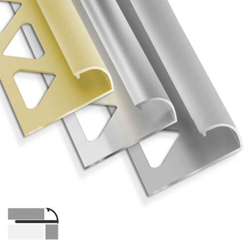 5er SET Fliesenprofile 2,5 m Länge C-Form G-Form L-Form D-Form Fliesenschiene - Bild 2 von 31