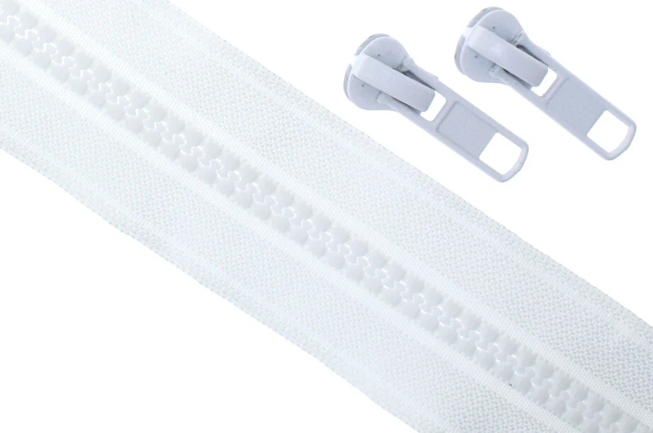 Endlos Reißverschlüsse Reißverschluss Kunststoff GROB meterware 1 Meter+2 Zipper - Bild 2 von 4