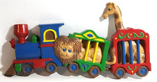 Vintage 1991 Burwood Plastic Circus Train Wall Art Decor