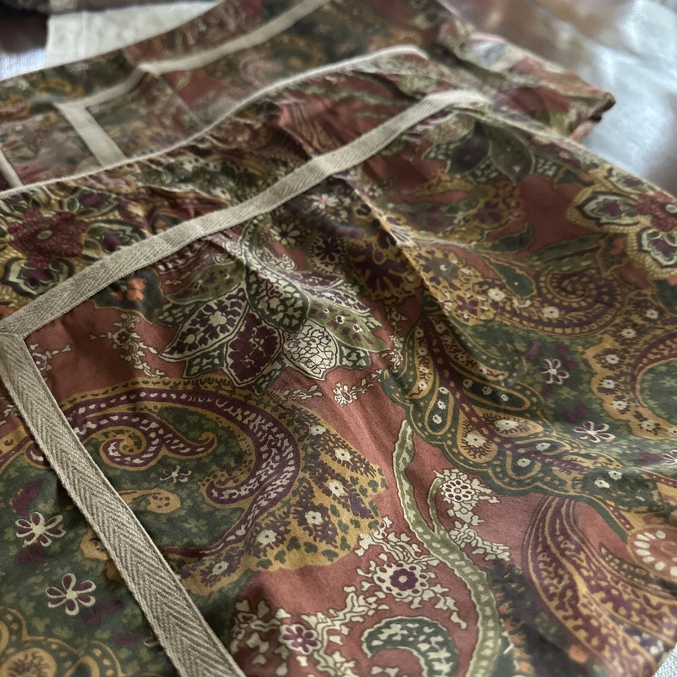 Chaps CHANDLER Ralph Lauren Almohada Shams 2 Par Marrón Floral Paisley Estándar Foto 4 de 4