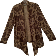 ADDITIONS by chicos size M 1 animal print top open front light jacket topper