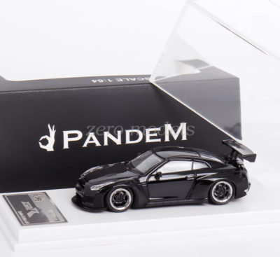 1:64 Flame Black GTR R35 Pandem Sports Diecast Metal Car Model