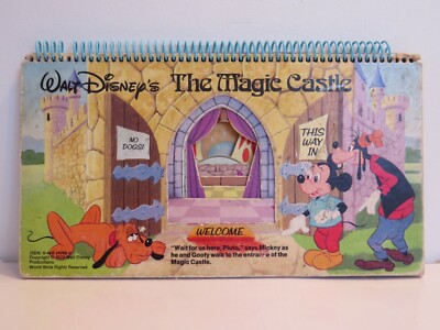 1978 Walt Disney's ''The Magic Castle'' Book with Hard Pages 10.5 x6 