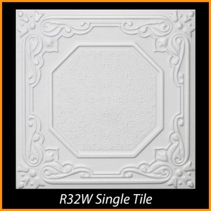 3d Polystyrene Glue Up Ceiling Tiles 20x20 R32 White Pack Of 8