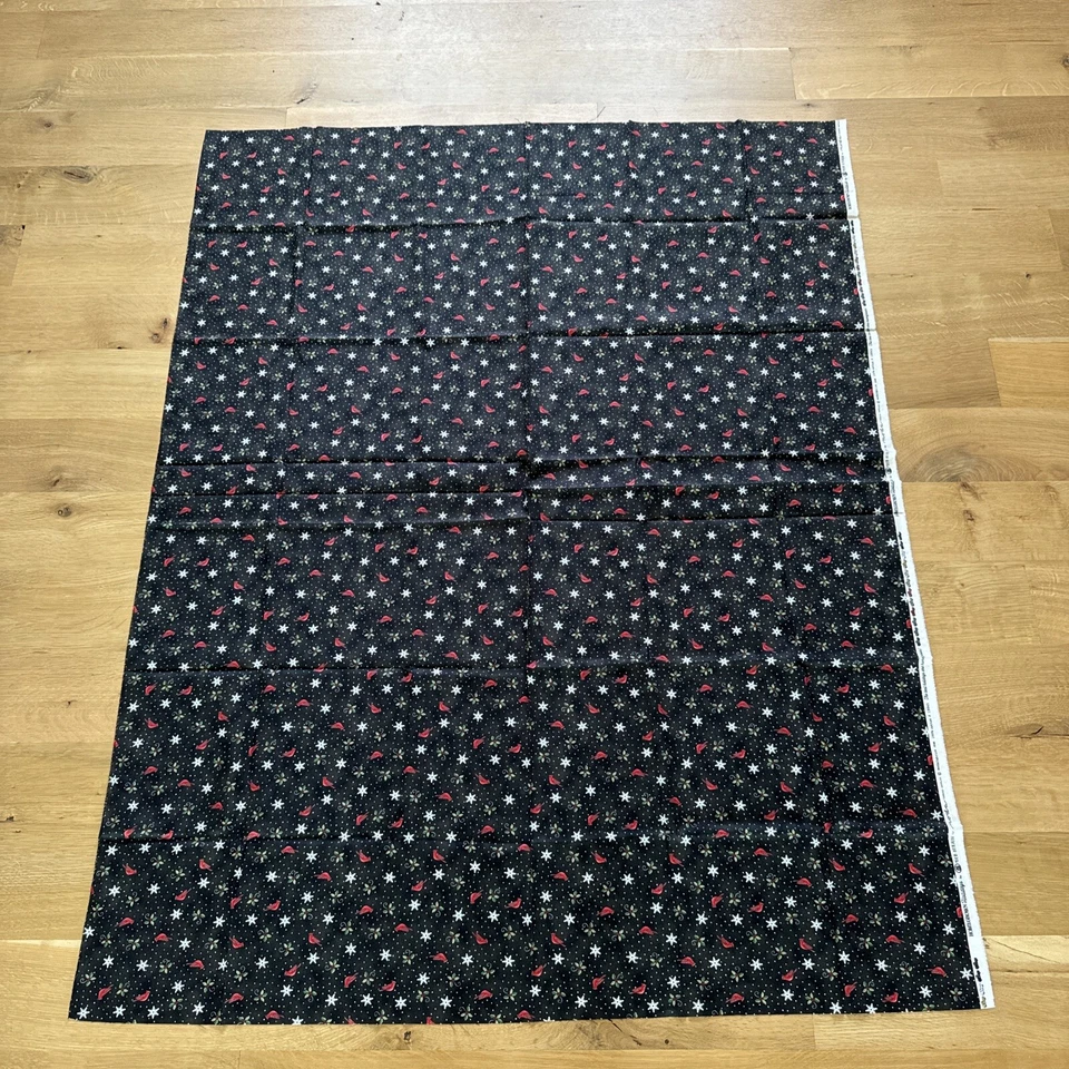 Moda Fabrics Homegrown Holidays Cardinal Snowflake Holly 19945 Panel 44.5x56 - Image 4 of 4