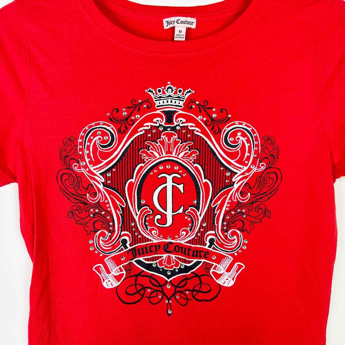 Juicy Couture vintage y2k red rhinestone bedazzled sparkle