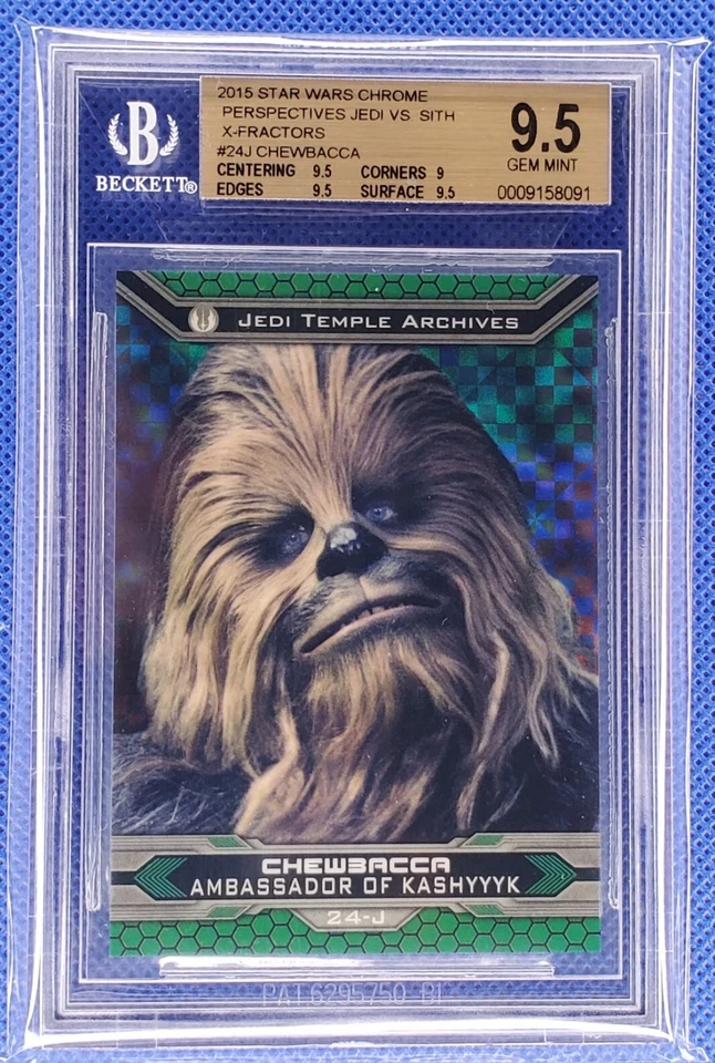 Chewbacca Star War 2015 cromo perspectivas Jedi vs Sith #24J Beckett 9,5 SN 99 Foto 4 de 4