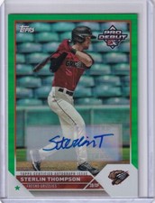 Sterlin Thompson 2023 Topps Pro Debut Green Foil /99