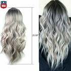 Long Curly Wig Glueless Wigs Women Ombre Human Hair Front Charm Party Wig New
