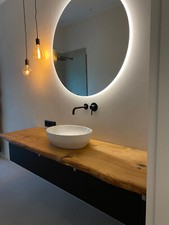 Waschtischplatte, Waschtisch, Konsole, Eiche, Vollholz