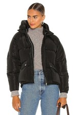 Nwt Women's Toast Society Pluto Puffer Jacket, Large, Black