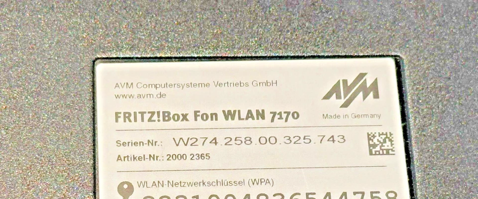 Fritzbox WLAN 7170 DSL, VoiP Fritz!Box Router - Bild 4 von 4