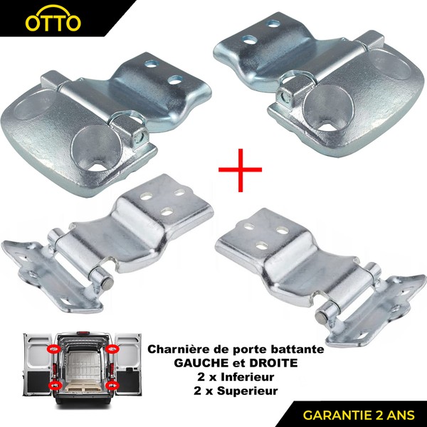Partsline TüRscharniere Hinten FüR Jumper Ducato Boxer Ab 2006 Aluminium 4-Loch-image