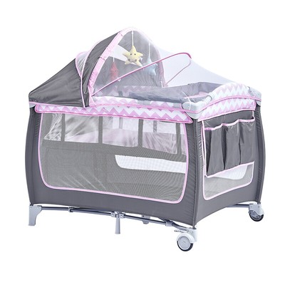 portable crib with changing table