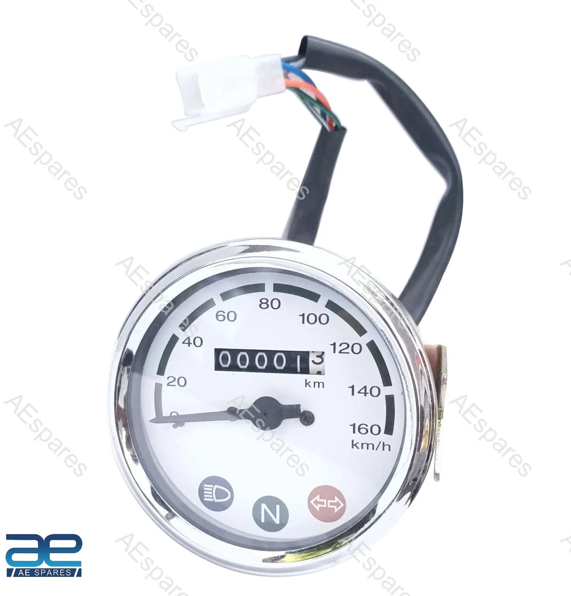 Fits For Royal Enfield White Faced Speedo speedometer 160 kph km