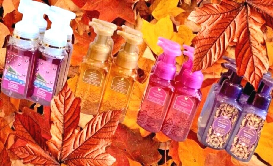 Paquete de 4 jabones de manos espumosos suaves Bath & Body Works con aceites naturales 8,75 fl oz. Foto 3 de 4