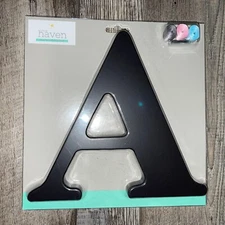 NEW! Little Haven Hanging Wall Letter - Black A - 8" Tall - Baby Nursery Initial