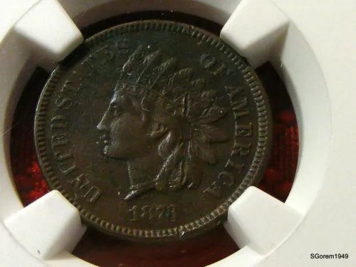 1873 "CLOSED 3" INDIAN HEAD CENT * NGC AU DETAILS * AU *