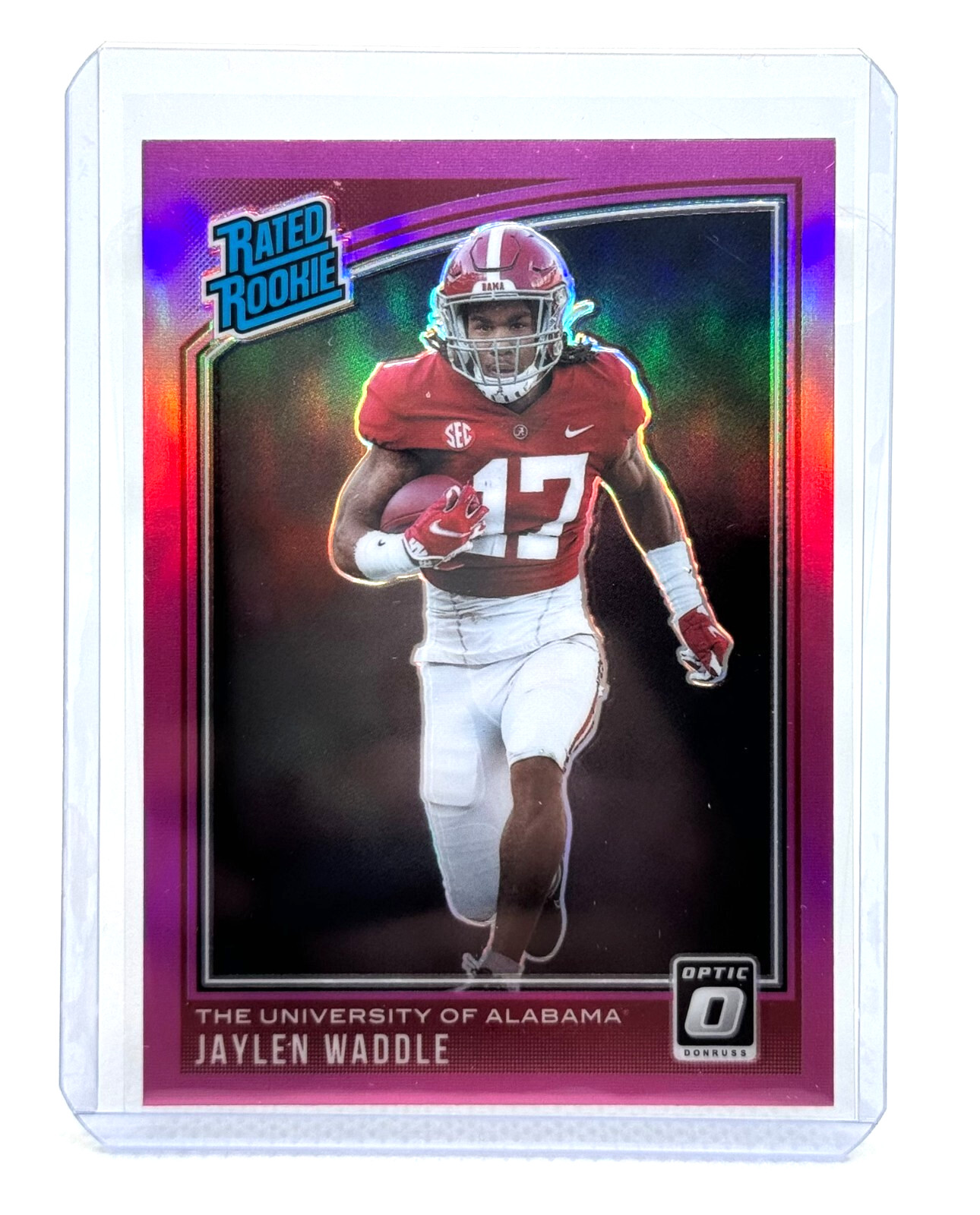 2021 Panini Chronicles Donruss Optic Draft Picks Jaylen Waddle RC Pink Prizm 207