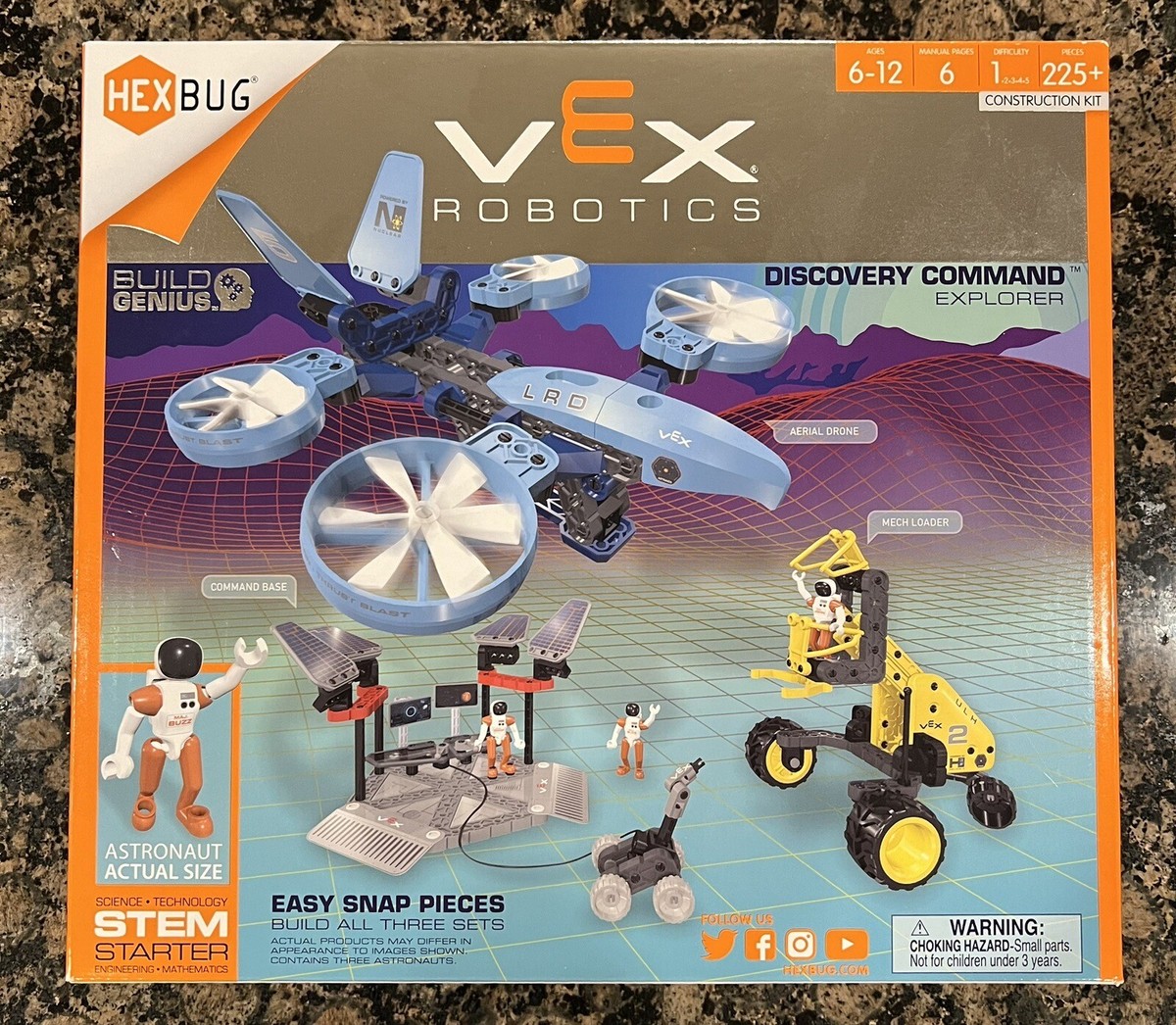 HEX BUG Vex Robotics Discovery Command Explorer STEM Starter Construction  Kit