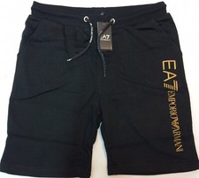 Image of BRAND NEW EMPORIO ARMANI EA7 ELEGANT GOLD LOGO SWEAT SHORT FOR MEN