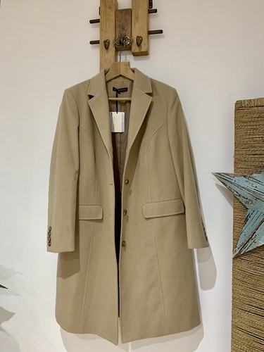 NWT Capsule Camel Longline Wool Style Duster Dress Formal Pea Coat Plus Size 20 - Picture 2 of 7