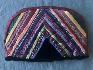 Antique Victorian Tea Cosy Herringbone Patchwork