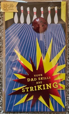 Papyrus bird & Quill Father's Day Dad Bowling Card