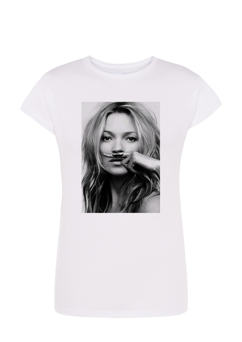 T-Shirt Kate Moss Moda fashion Donna 100% Cotone Taglia S>XXL