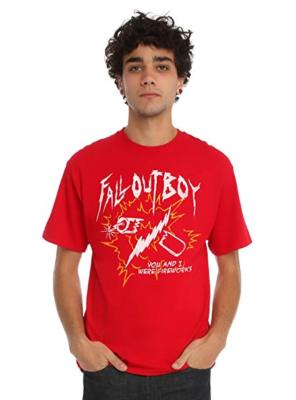Fall Out Boy Mens You and I Were Fireworks Firecracker Graphic Shirt NWT XS-XL