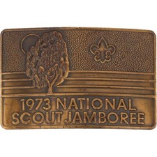 New Brass 1973 National Scout Jamboree Boy America 70s NOS Vintage Belt Buckle