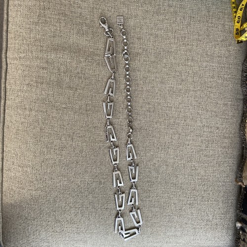 Vintage MCM Silver "G" Link Chain Belt Made in Italy Size 30-38" - Picture 2 of 6