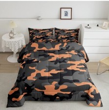 Feelyou Army Camo Bedding Set For Kids Boys Teens 3pcs Full Size Camouflage