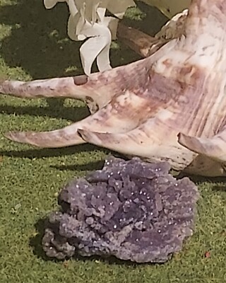 Traubenachat / Lila Botryoidaler Chalcedon natürliche Mineralien Probe 18g (B2)