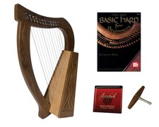 Roosebeck Baby Celtic Harp 12-String - Walnut  Play Book  Extra Strings