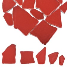200g Ceramic Mosaic Tiles for Crafts Irregular Ceramic Tiles Pieces Red