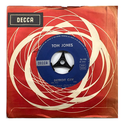 Vinyl Tom Jones Ten Guitars 45 Tours 45T 45RPM Decca Schallplatten Musik Schallplatte