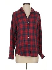 Grayson Women Red Long Sleeve Button-Down Shirt S