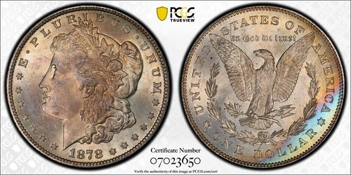 1878 7/8 TF Morgan Silver Dollar VAM-39A PCGS MS64 Hit List 40 Variety Trueviews